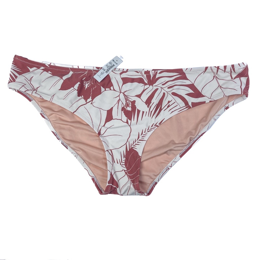 Madewell Second Wave Classic Bikini Bottom XXL NWT Tropical Vacation in Brick